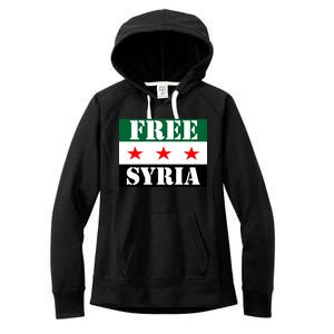 Free Syria Syrian Anti War Protest Strikes Women's Fleece Hoodie