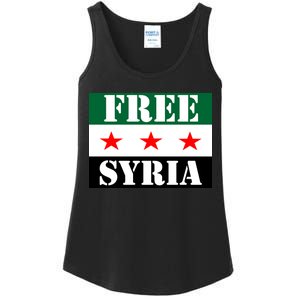 Free Syria Syrian Anti War Protest Strikes Ladies Essential Tank