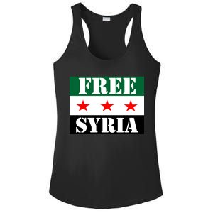 Free Syria Syrian Anti War Protest Strikes Ladies PosiCharge Competitor Racerback Tank