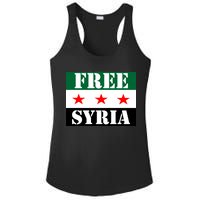 Free Syria Syrian Anti War Protest Strikes Ladies PosiCharge Competitor Racerback Tank