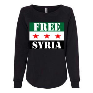 Free Syria Syrian Anti War Protest Strikes Womens California Wash Sweatshirt