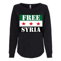 Free Syria Syrian Anti War Protest Strikes Womens California Wash Sweatshirt