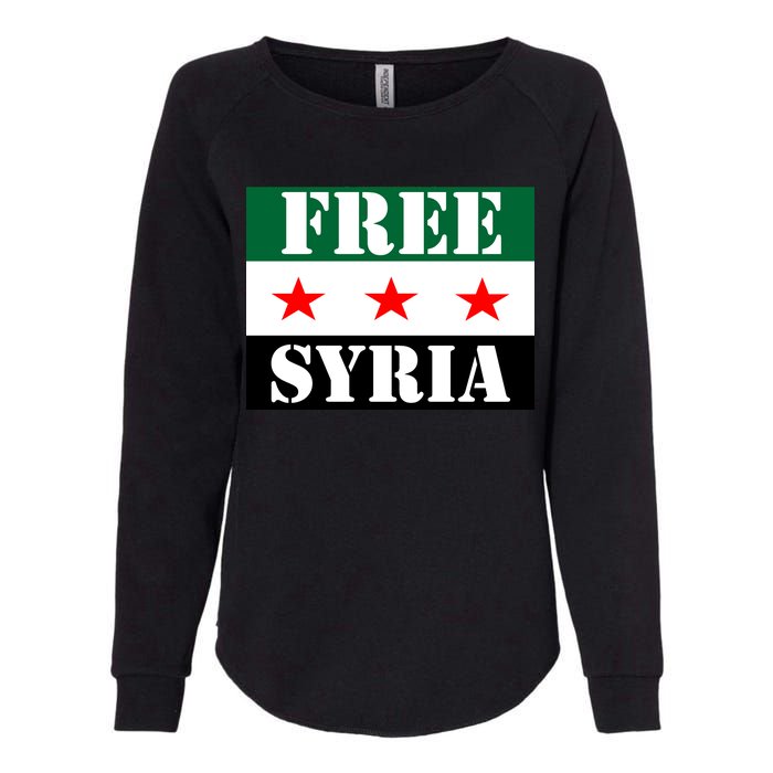 Free Syria Syrian Anti War Protest Strikes Womens California Wash Sweatshirt