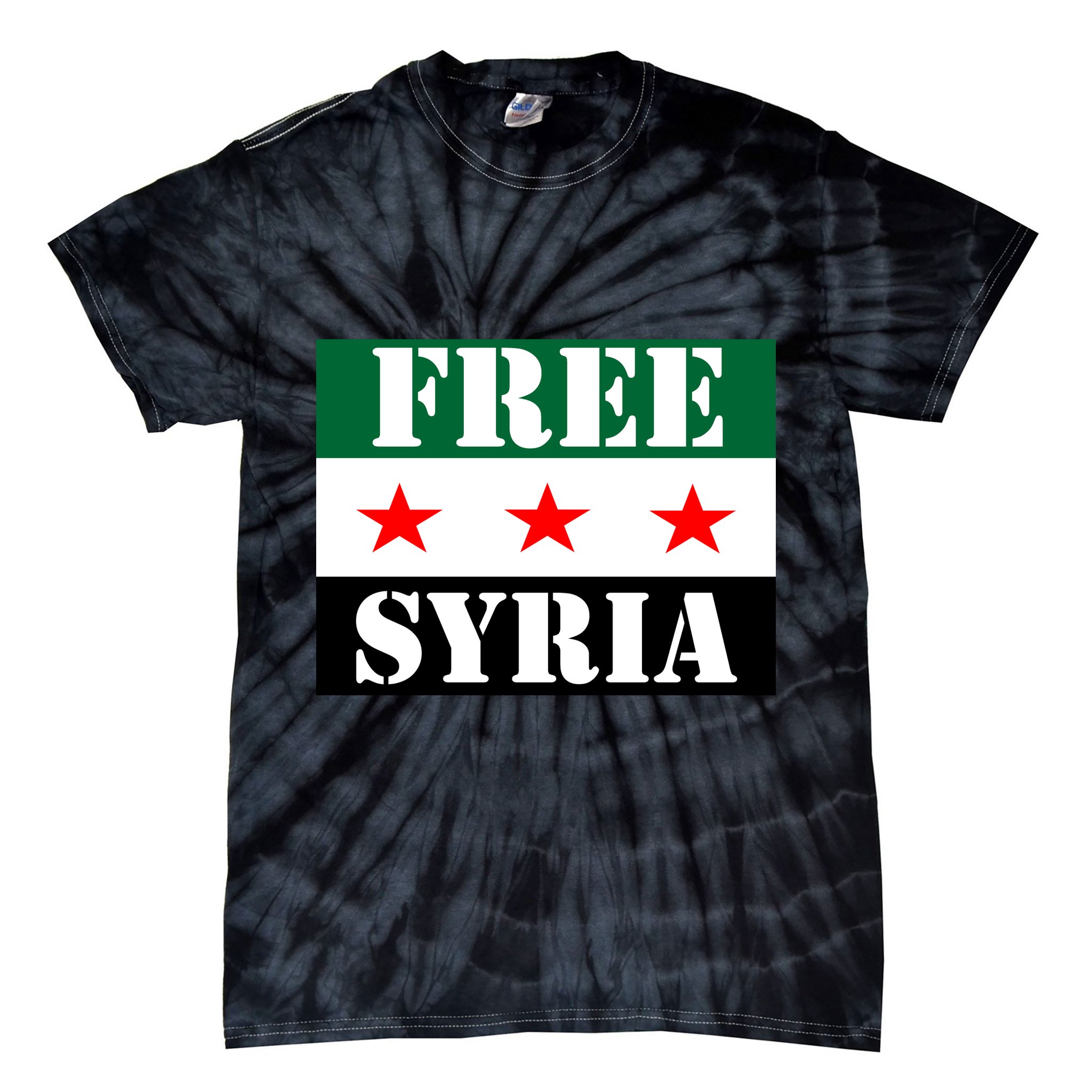 Free Syria Syrian Anti War Protest Strikes Tie-Dye T-Shirt