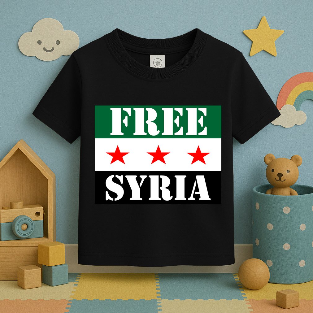 Free Syria Syrian Anti War Protest Strikes Toddler T-Shirt