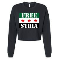 Free Syria Syrian Anti War Protest Strikes Cropped Pullover Crew