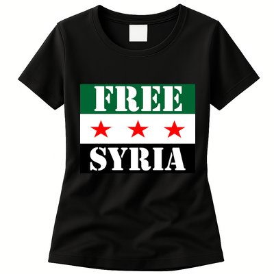 Free Syria Syrian Anti War Protest Strikes Womens T-Shirt