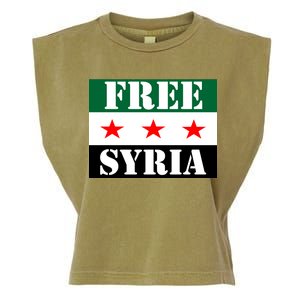 Free Syria Syrian Anti War Protest Strikes Garment-Dyed Women's Muscle Tee