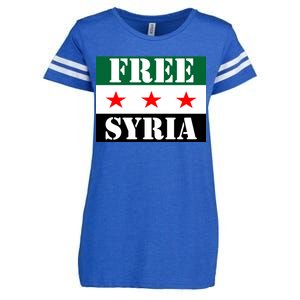 Free Syria Syrian Anti War Protest Strikes Enza Ladies Jersey Football T-Shirt