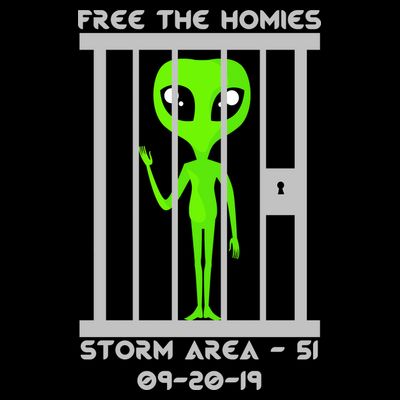 Free The Aliens Storm Area 51 T-Shirt