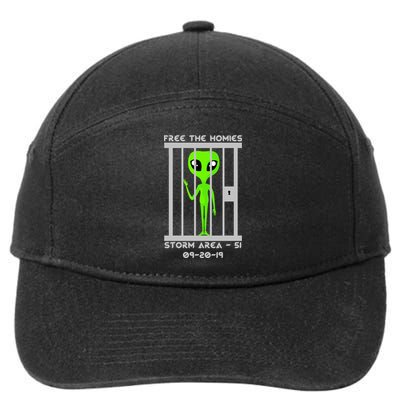 Free The Aliens Storm Area 51 7-Panel Snapback Hat