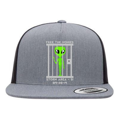 Free The Aliens Storm Area 51 Flat Bill Trucker Hat