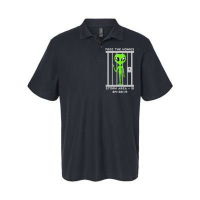 Free The Aliens Storm Area 51 Softstyle Adult Sport Polo