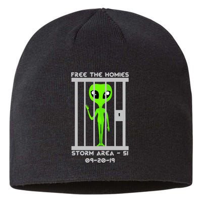 Free The Aliens Storm Area 51 Sustainable Beanie