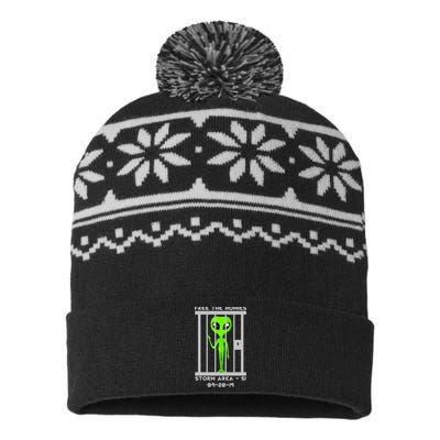 Free The Aliens Storm Area 51 USA-Made Snowflake Beanie