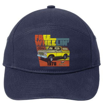 Free Wheelin 1978 Ford Bronco 7-Panel Snapback Hat