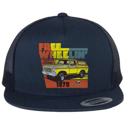 Free Wheelin 1978 Ford Bronco Flat Bill Trucker Hat