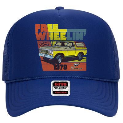 Free Wheelin 1978 Ford Bronco High Crown Mesh Back Trucker Hat