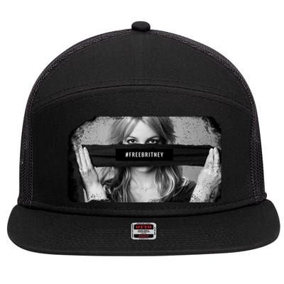 #freebritney Vintage Cover Free Britney 7 Panel Mesh Trucker Snapback Hat