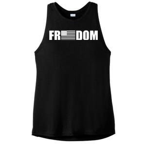 Freedom American Flag Ladies PosiCharge Tri-Blend Wicking Tank