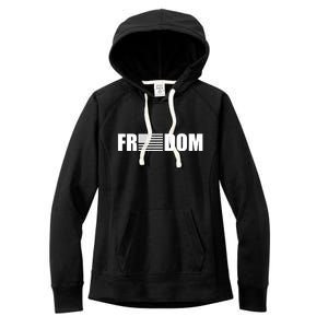 Freedom American Flag Women's Fleece Hoodie