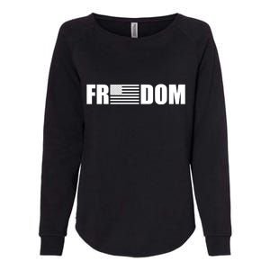 Freedom American Flag Womens California Wash Sweatshirt