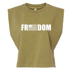 Freedom American Flag Garment-Dyed Women's Muscle Tee