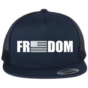 Freedom American Flag Flat Bill Trucker Hat