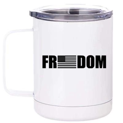 Freedom American Flag 12 oz Stainless Steel Tumbler Cup