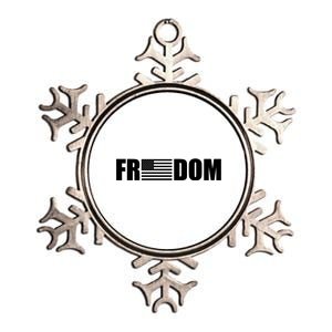 Freedom American Flag Metallic Star Ornament