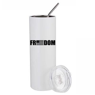 Freedom American Flag Stainless Steel Tumbler