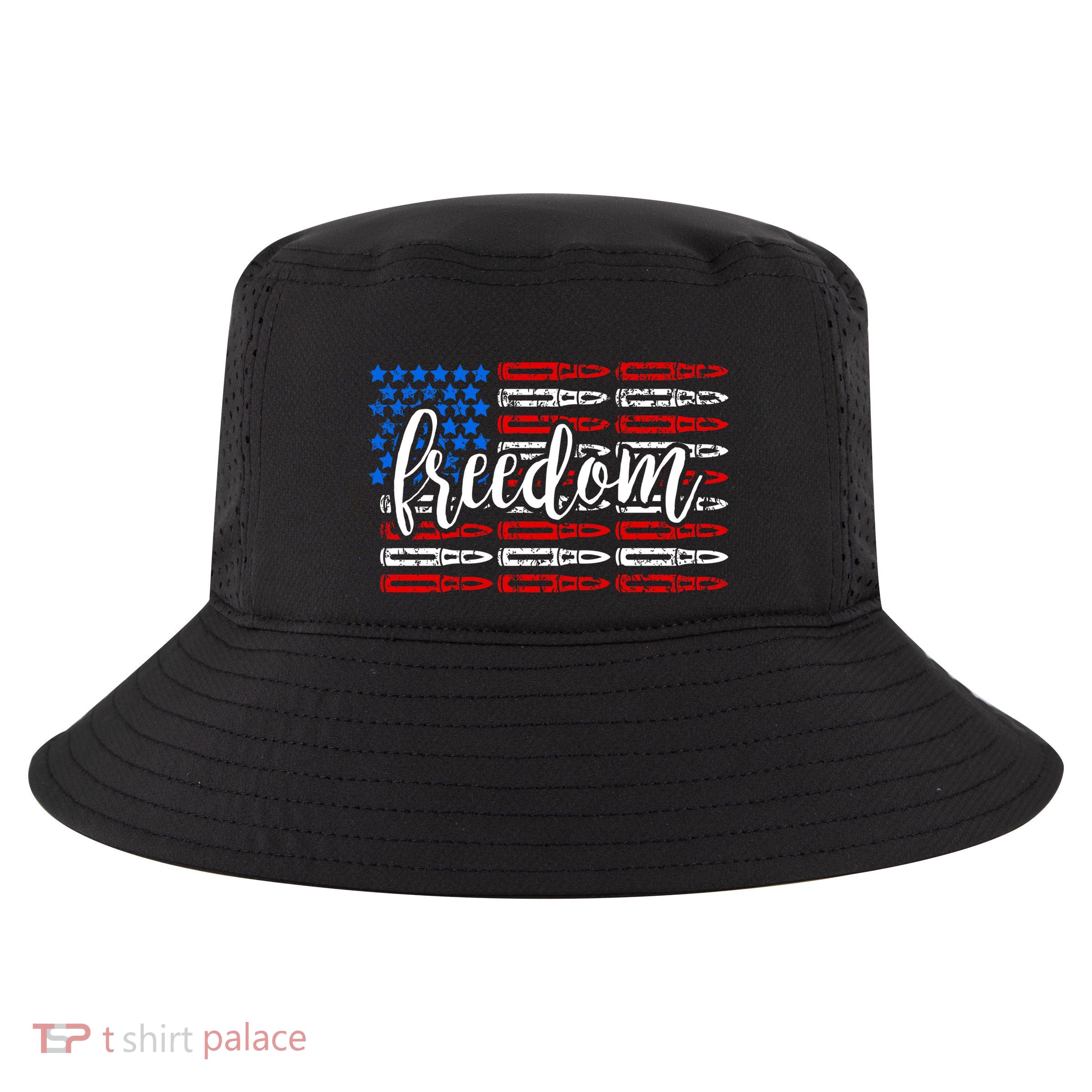 Freedom Bullet USA American Flag Cool Comfort Performance Bucket Hat