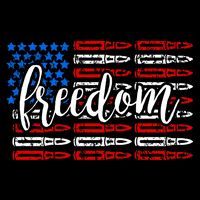 Freedom Bullet USA American Flag Cooling Performance Crew T-Shirt
