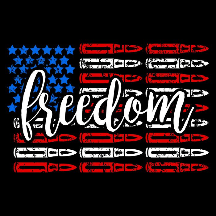 Freedom Bullet USA American Flag Cooling Performance Crew T-Shirt