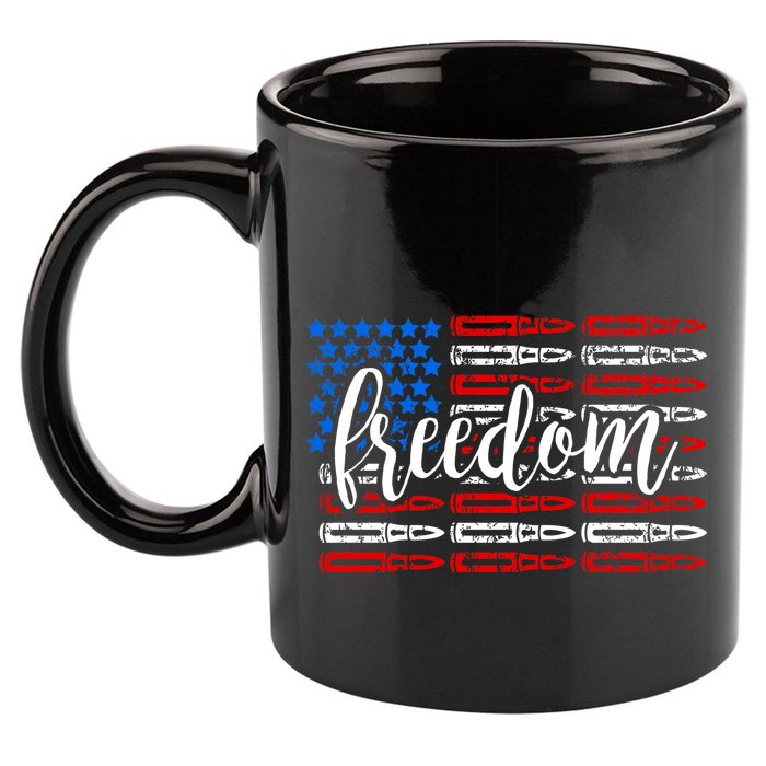 Freedom Bullet USA American Flag 11oz C Handle Ceramic Mug