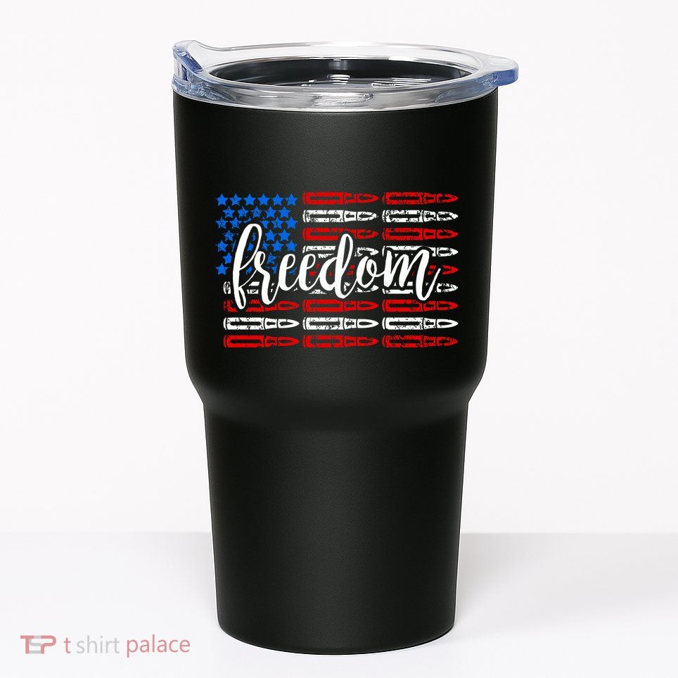 Freedom Bullet USA American Flag Tumbler