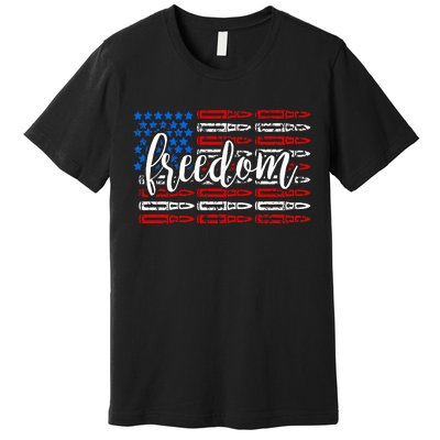 Freedom Bullet USA American Flag Premium T-Shirt