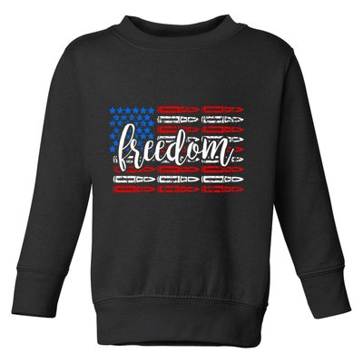 Freedom Bullet USA American Flag Toddler Sweatshirt