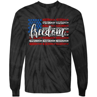 Freedom Bullet USA American Flag Tie-Dye Long Sleeve Shirt