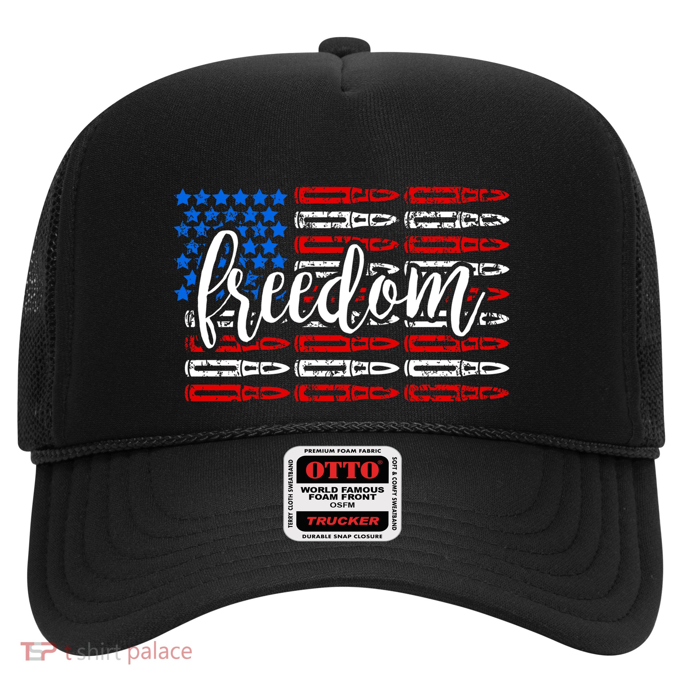Freedom Bullet USA American Flag Trucker Hat