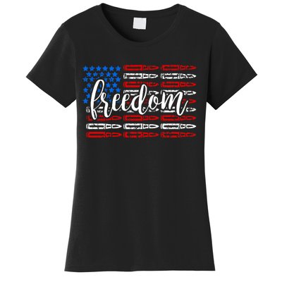 Freedom Bullet USA American Flag Women's T-Shirt