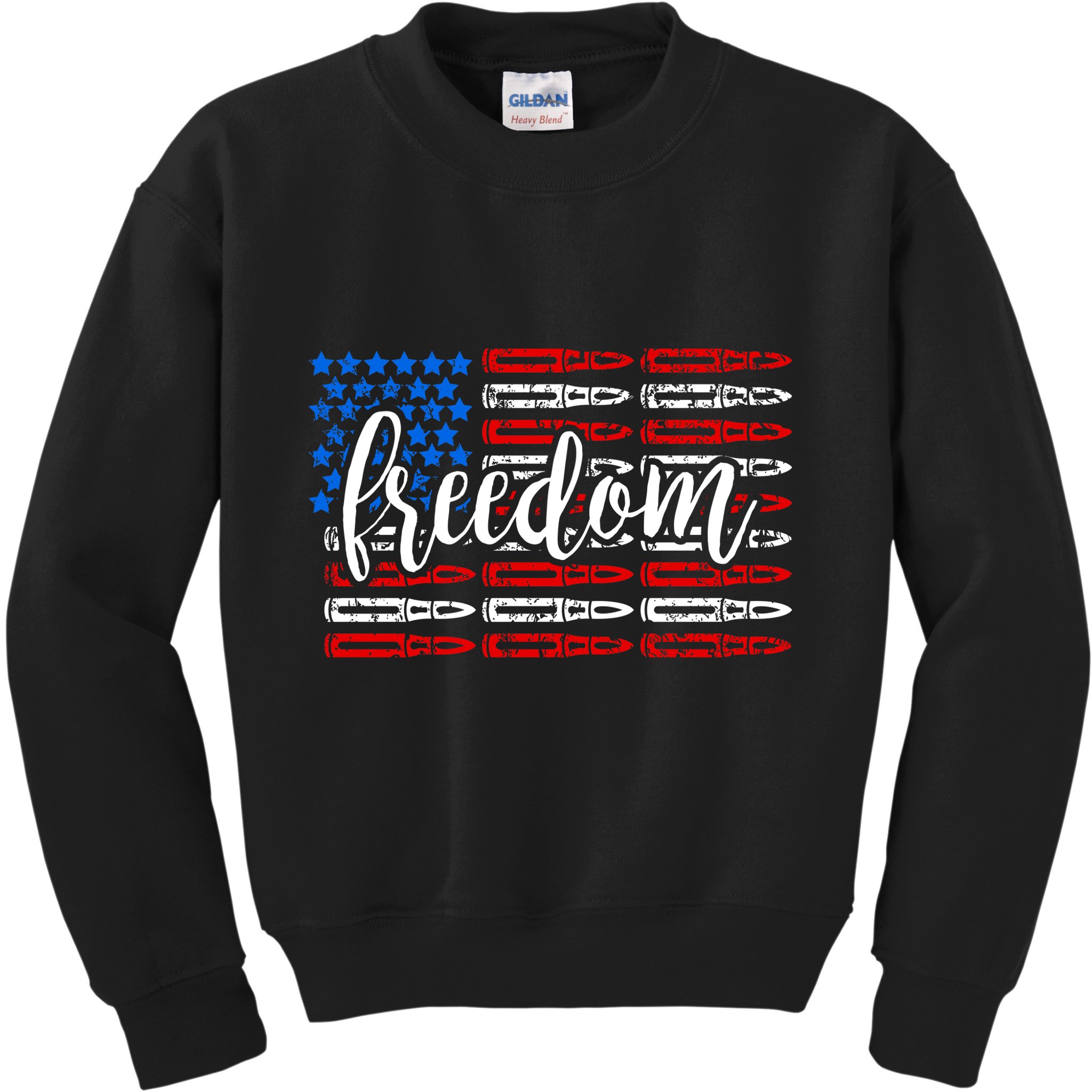 Freedom Bullet USA American Flag Kids Sweatshirt