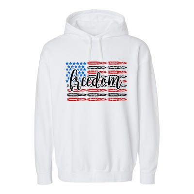 Freedom Bullet USA American Flag Garment-Dyed Fleece Hoodie