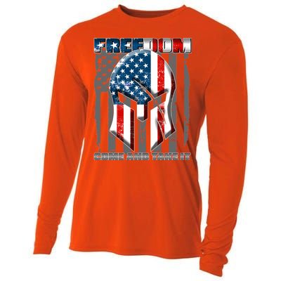 Freedom Come And Take It Gladiator US Flag Cooling Performance Long Sleeve Crew