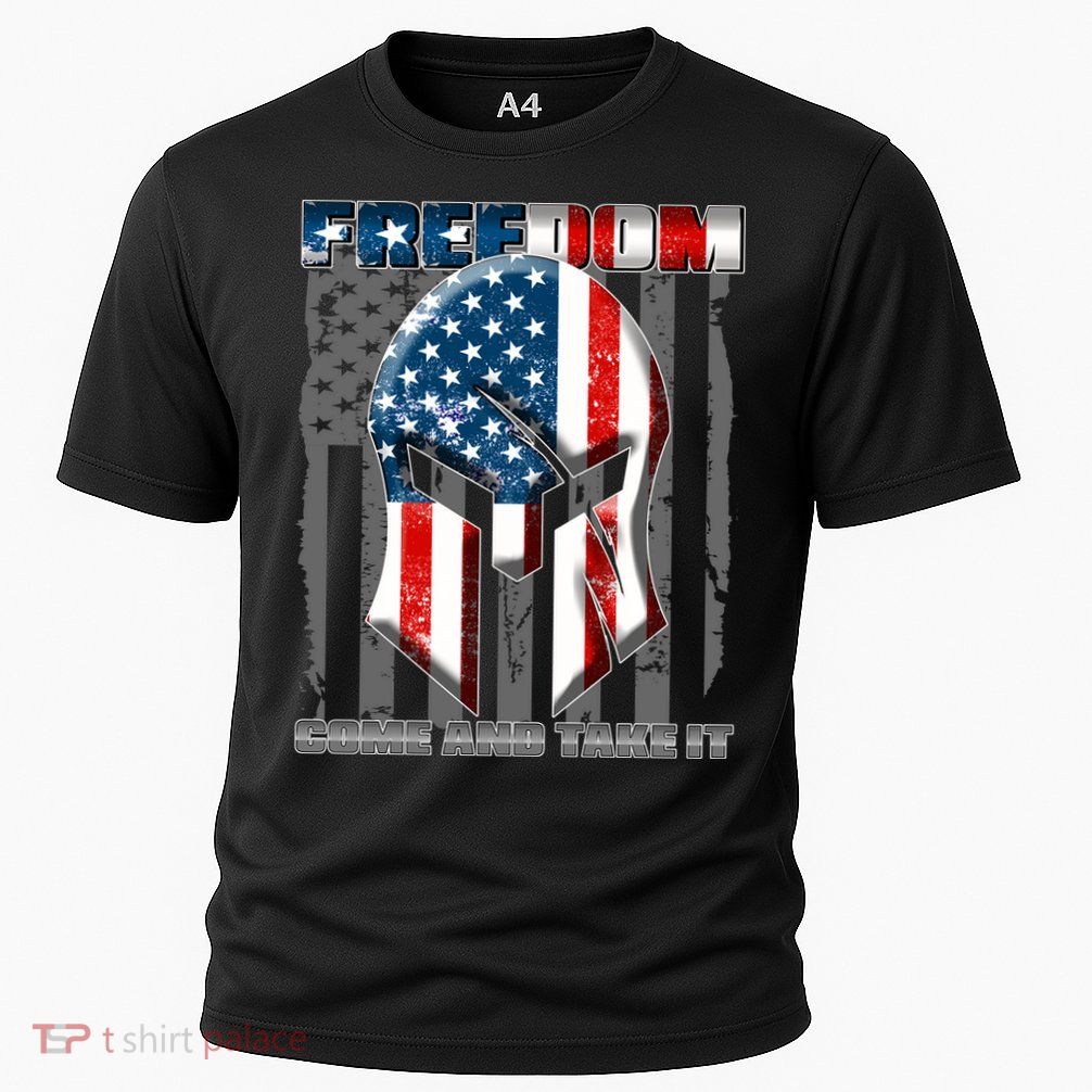 Freedom Come And Take It Gladiator US Flag Performance Shirt