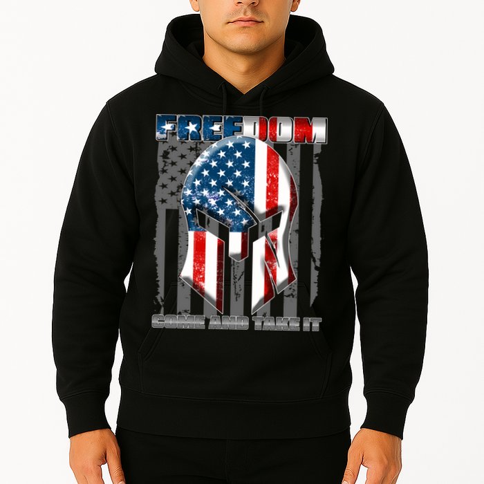 Freedom Come And Take It Gladiator US Flag Hoodie
