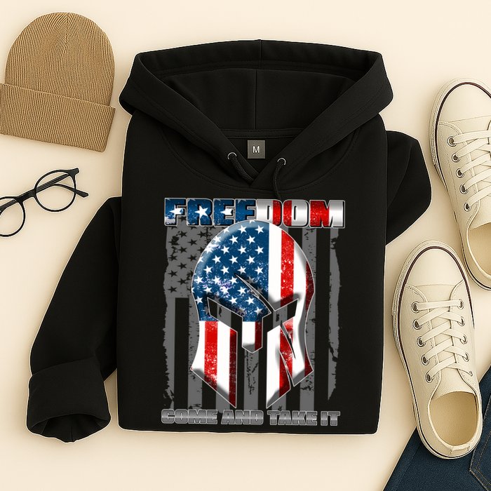 Freedom Come And Take It Gladiator US Flag Hoodie
