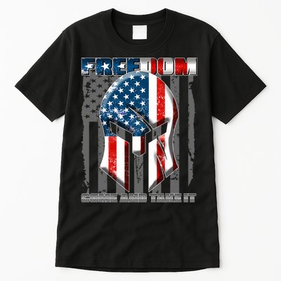 Freedom Come And Take It Gladiator US Flag Tall T-Shirt
