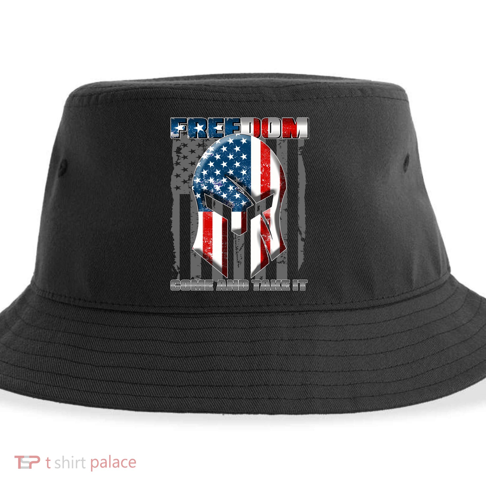 Freedom Come And Take It Gladiator US Flag Sustainable Bucket Hat