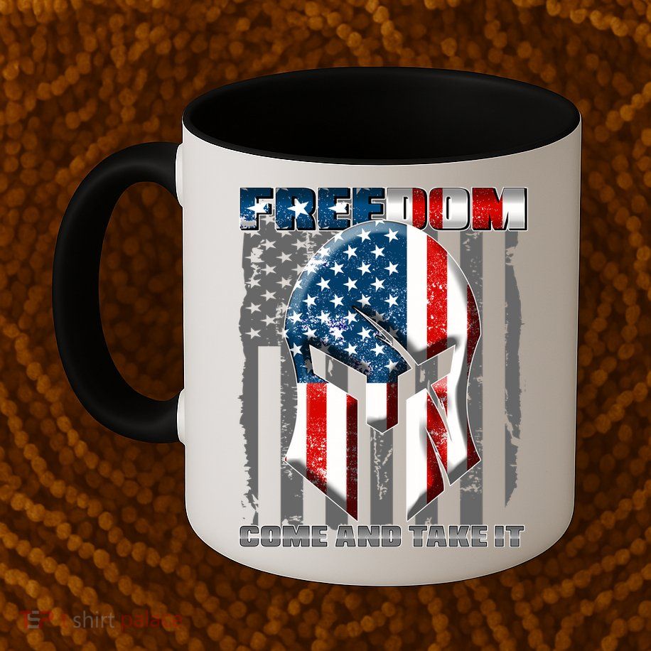 Freedom Come And Take It Gladiator US Flag Mug